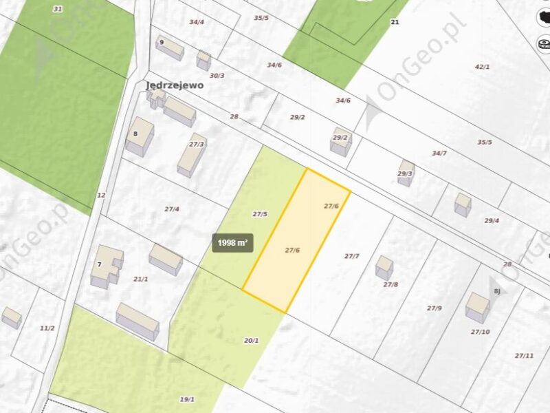 Działka 2000 m² rekreacyjna z MPZP – możliwość budowy domu