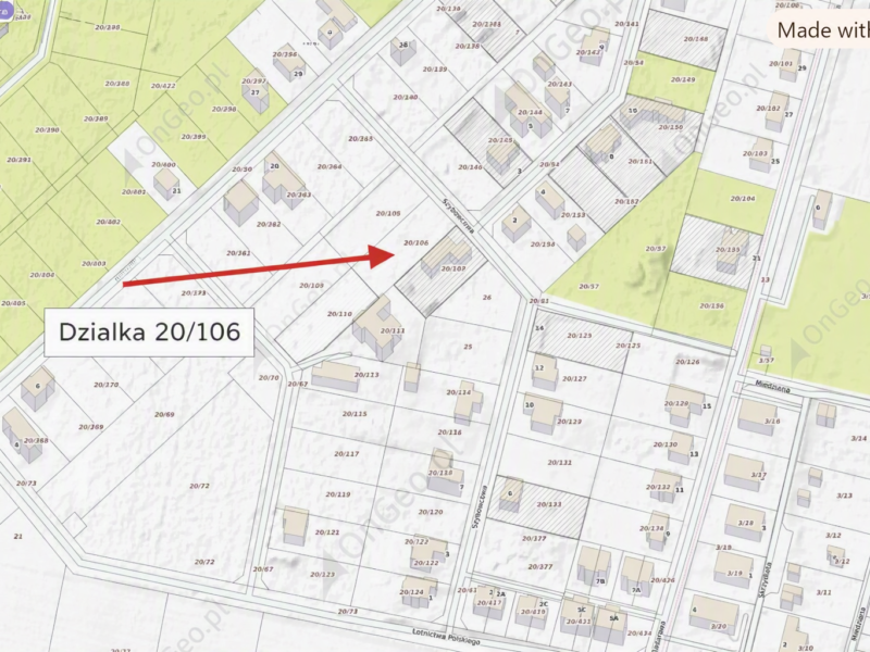 Sprzedam działkę budowlaną 1244 m², Kębłowice, ul. Szybowcowa