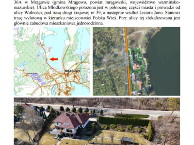 Syndyk sprzeda rezydencję Młodkowskiego 36A Mrągowo