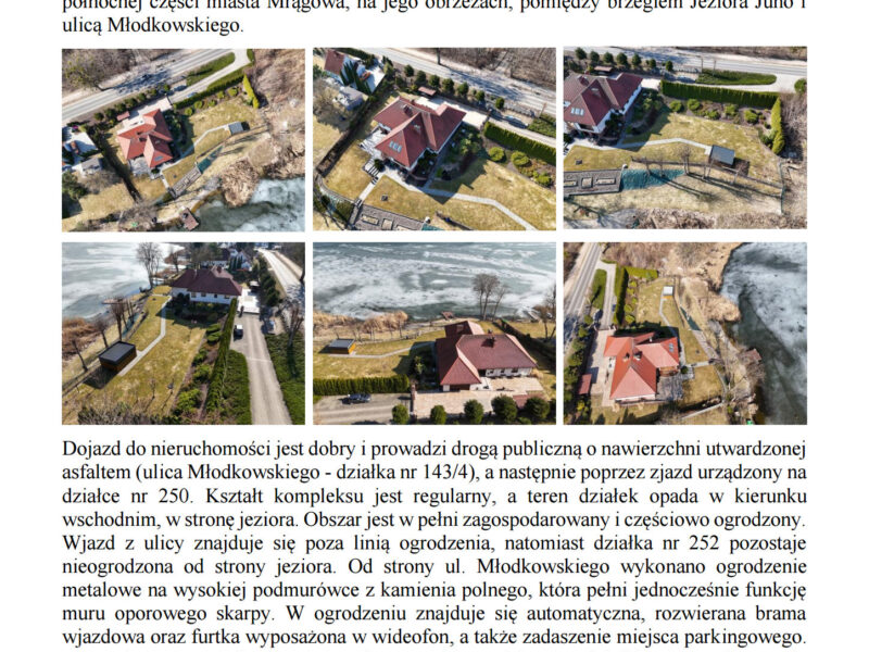 Syndyk sprzeda rezydencję Młodkowskiego 36A Mrągowo